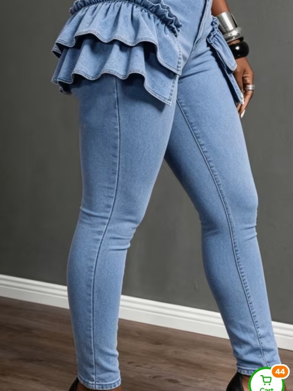 Light Wash High-Rise Skinny Jeans for Women